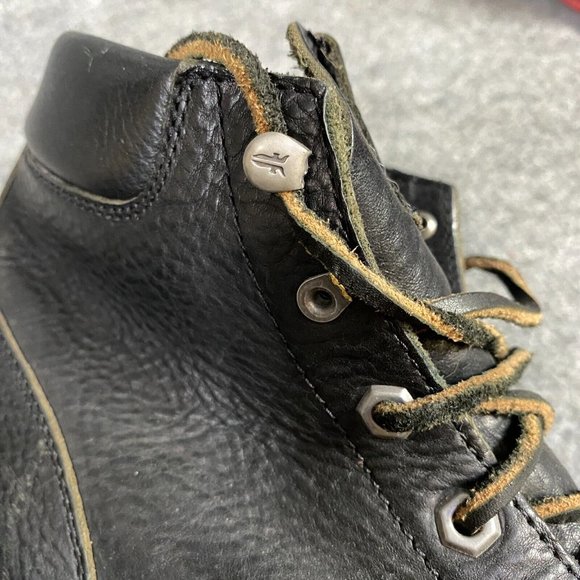 Frye Dakota Mens Boots 12 Black Leather Speed Lace Goodyear Welt - Picture 5 of 9